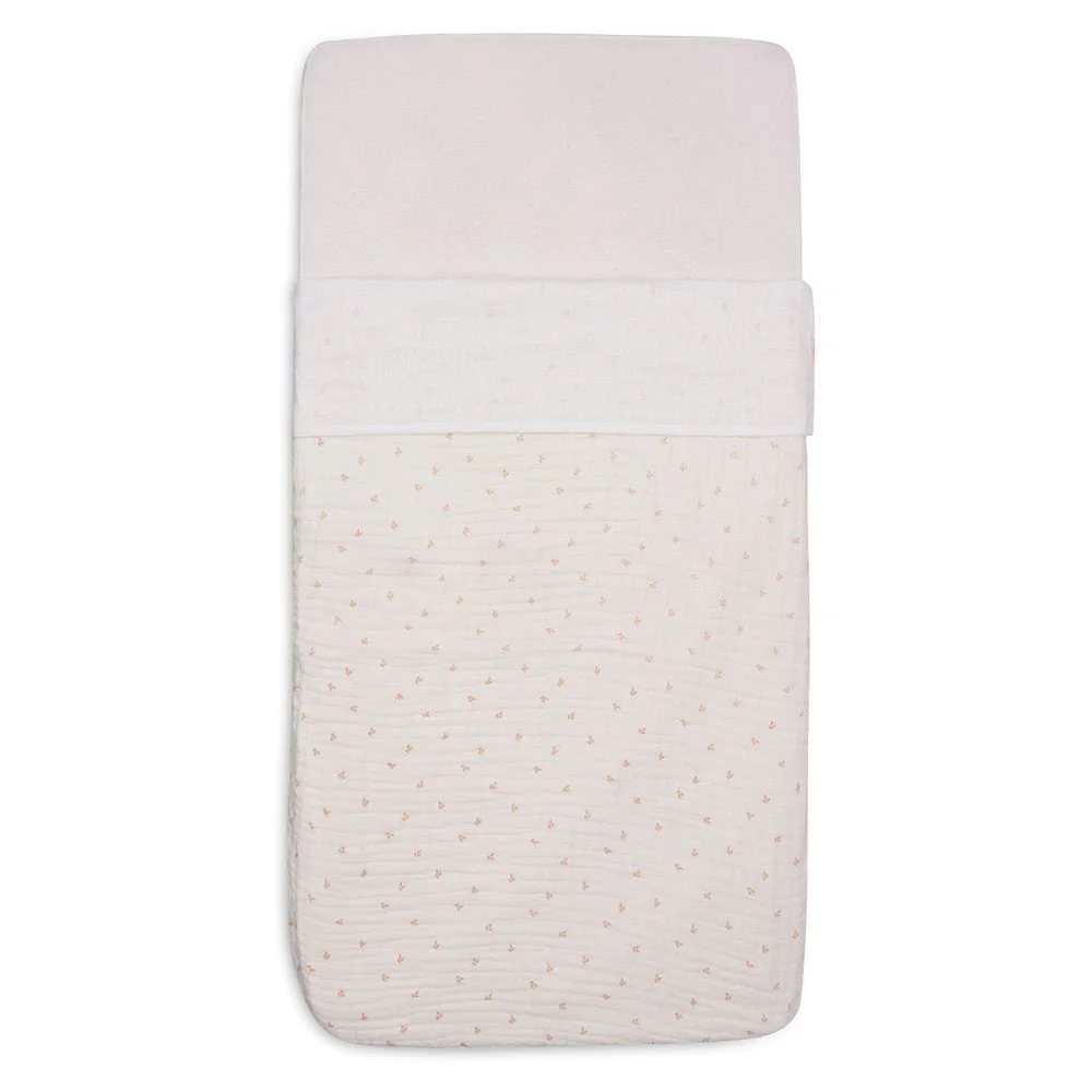 Простыня для детской кроватки Jollein Slub Ivory, 75x100 см foto