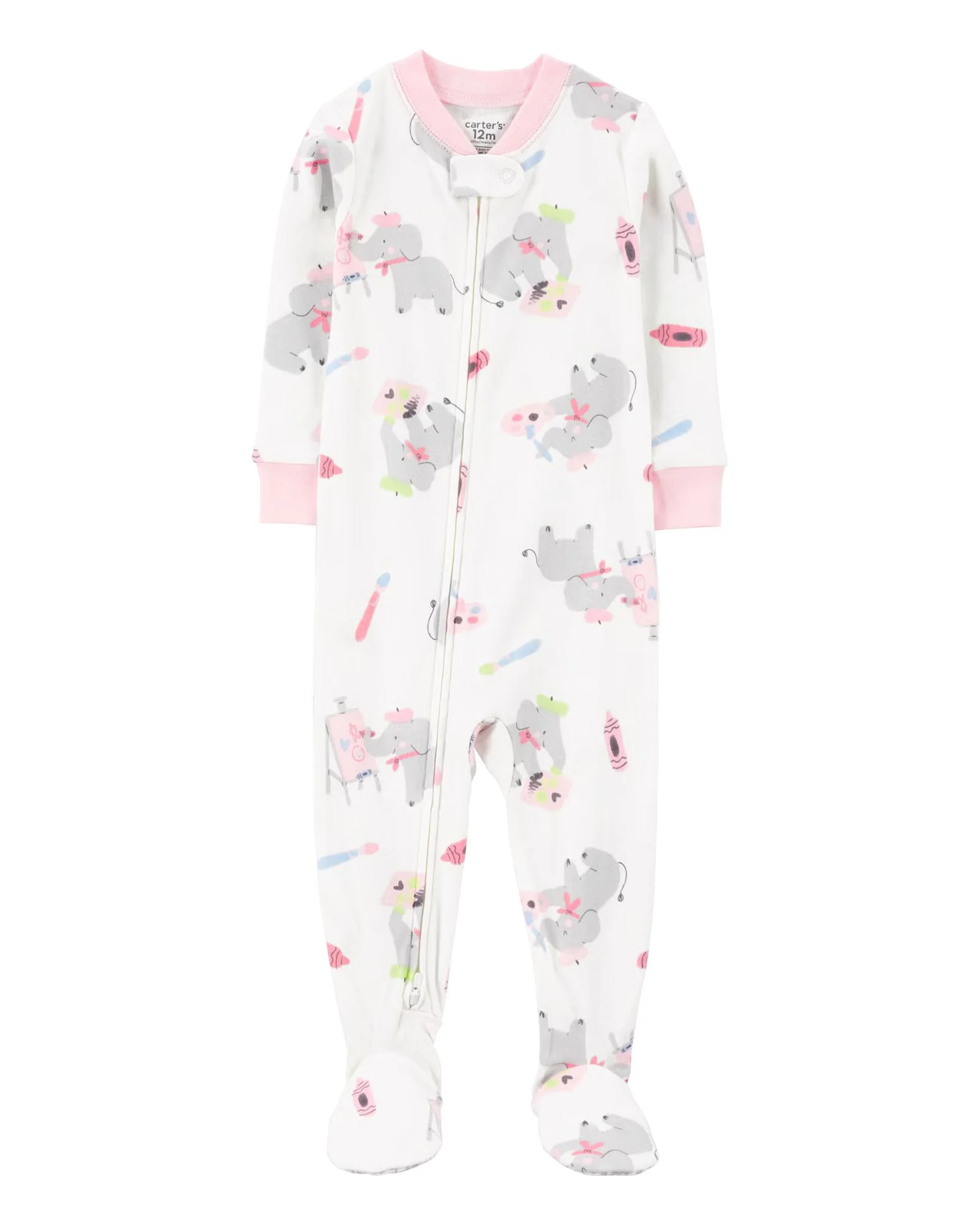 image for Carter's Пижама Ivory Pink Elephant foto