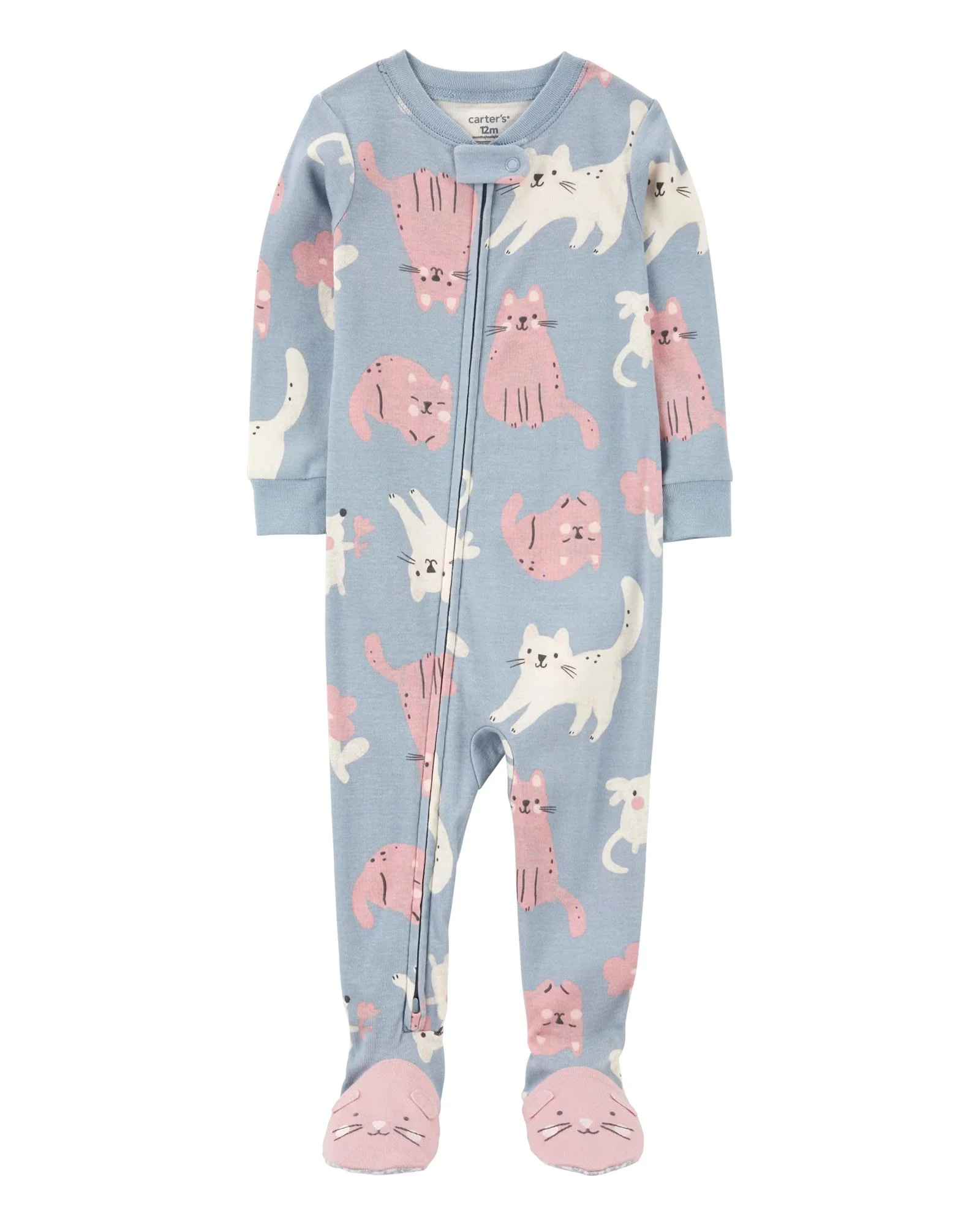 Carter's Пижама Grey Pink Cat