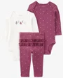 Carter's Set 3 piese Burgundy - Pantaloni si 2 body foto