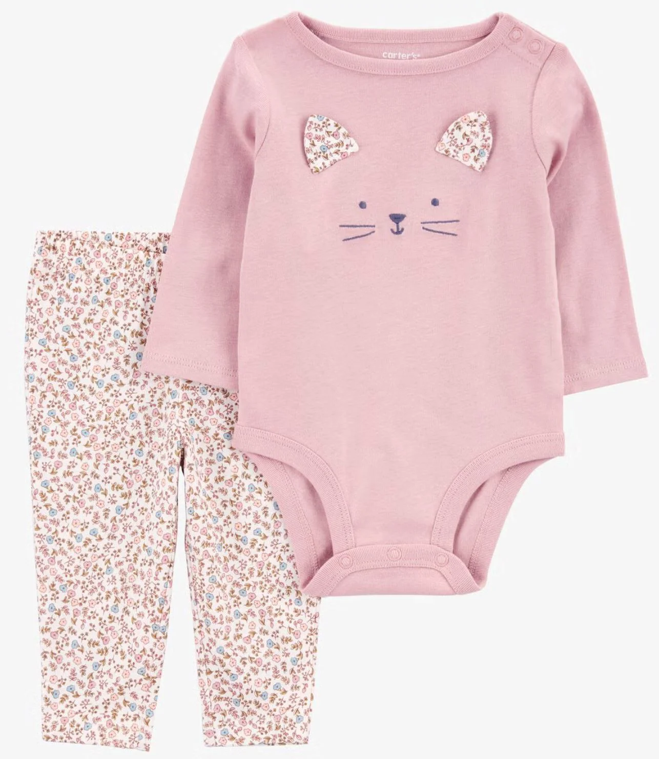 Carter's Комплект 2 в 1 Floral Cat - Боди и штаны