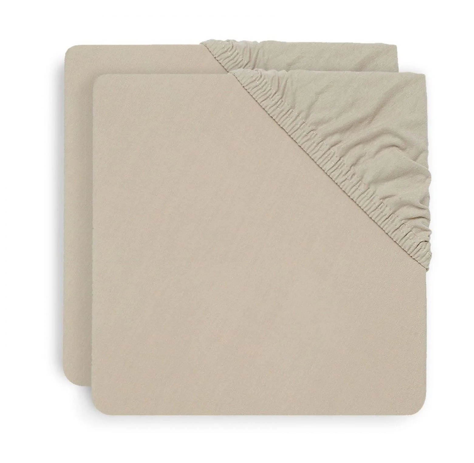 Cearsaf cu elastic Jollein Jersey Nougat, 120x60 cm, 2 buc. foto