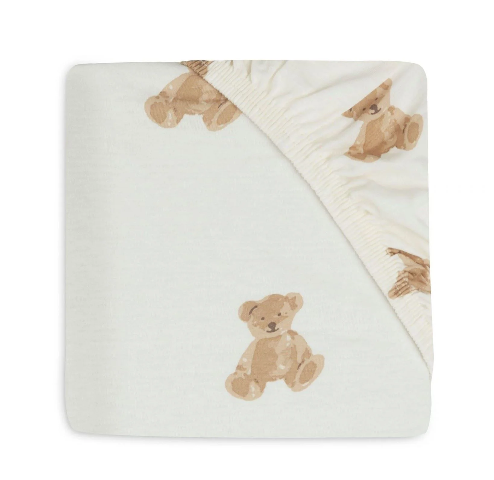 Cearsaf cu elastic Jollein Jersey Teddy Bear, 40/50x80/90 cm foto