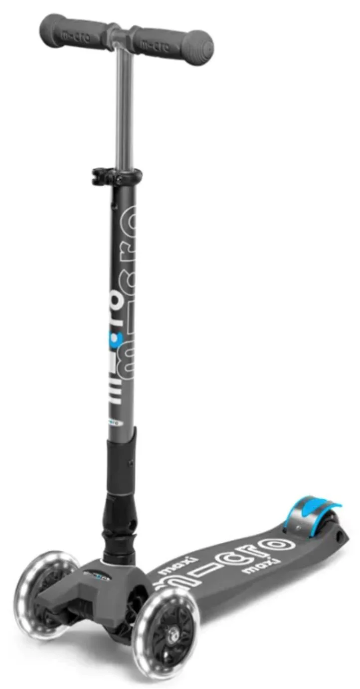 Trotineta Micro Maxi Deluxe Foldable LED Volcano Grey foto