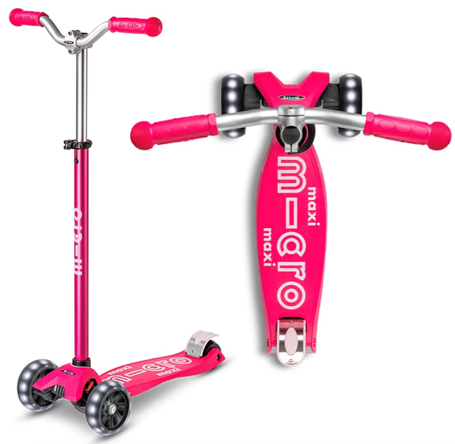 image for Trotineta Micro Maxi Deluxe Pro LED Pink foto