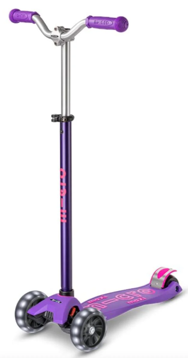 Trotineta Micro Maxi Deluxe Pro LED Purple Pink foto