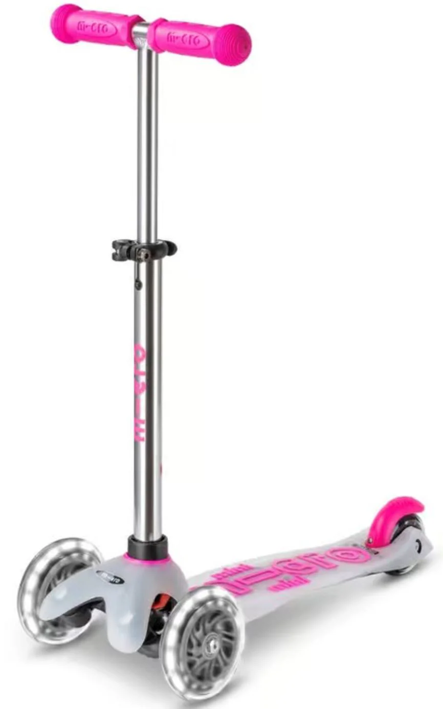 Trotineta Micro Mini Deluxe Flux LED Neon Pink foto