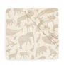 Cearsaf cu elastic Jollein Jersey Animals Nougat, 120x60 cm foto