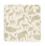 Cearsaf cu elastic Jollein Jersey Animals Olive Green, 120x60 cm foto