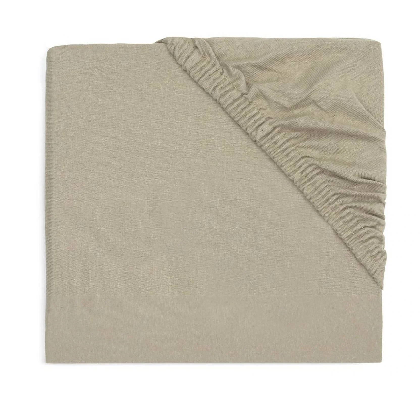 Cearsaf cu elastic Jollein Jersey Olive Green, 120x60 cm foto