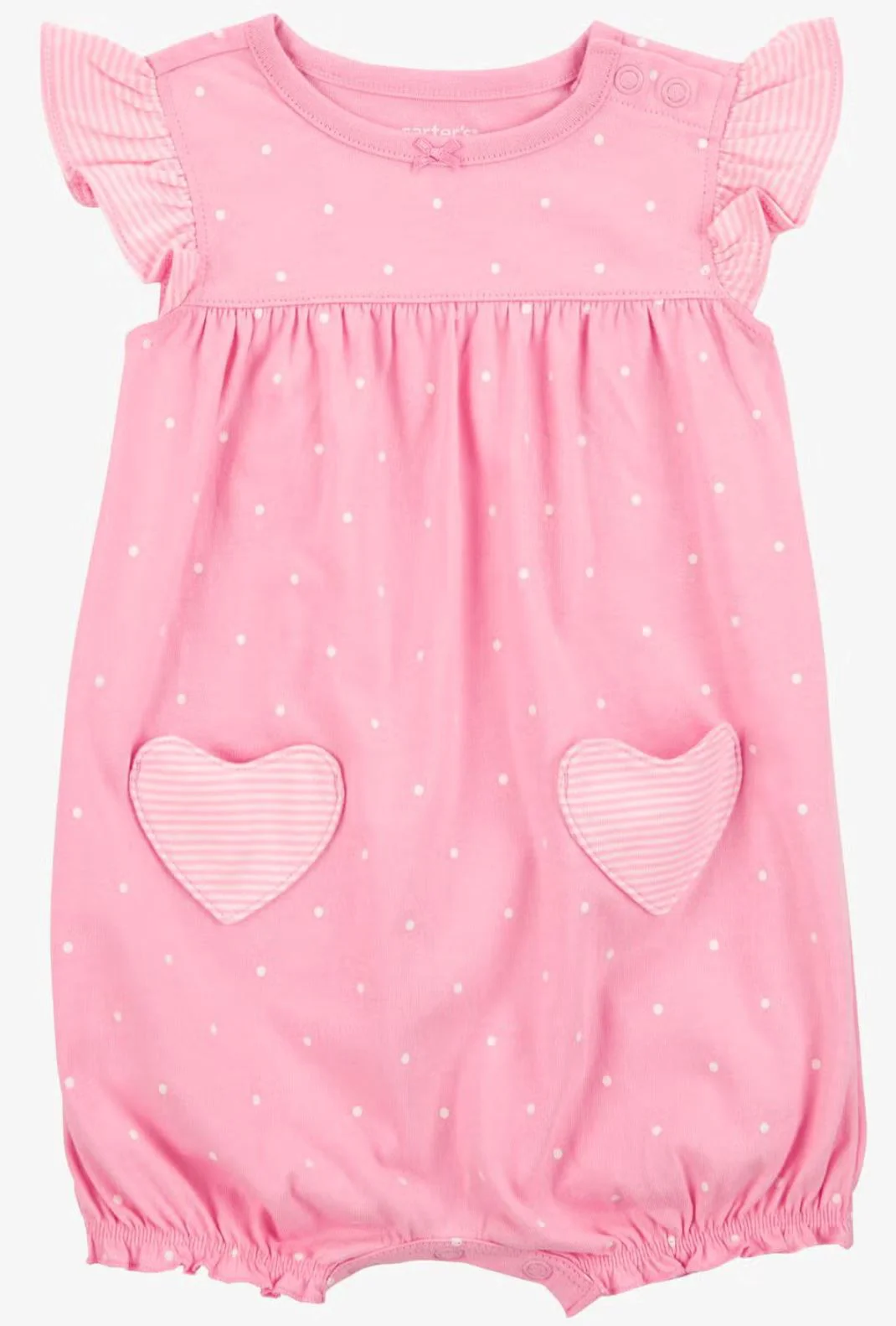 Carter's Летний комбинезон розовый Pink Heart Pockets
