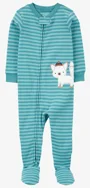Carter's Pijama din bumbac Blue Stripe Wolf