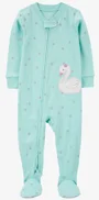 Carter's Pijama cu fermoar Light Blue Swan foto