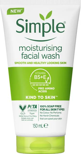 Gel de curatare Simple Moisturising Facial Wash, 150 ml