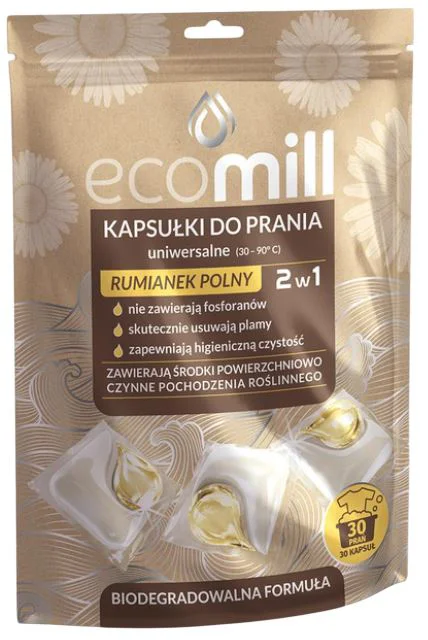 Моющее средство в капсулах Ecomill Ромашка, 30 шт.