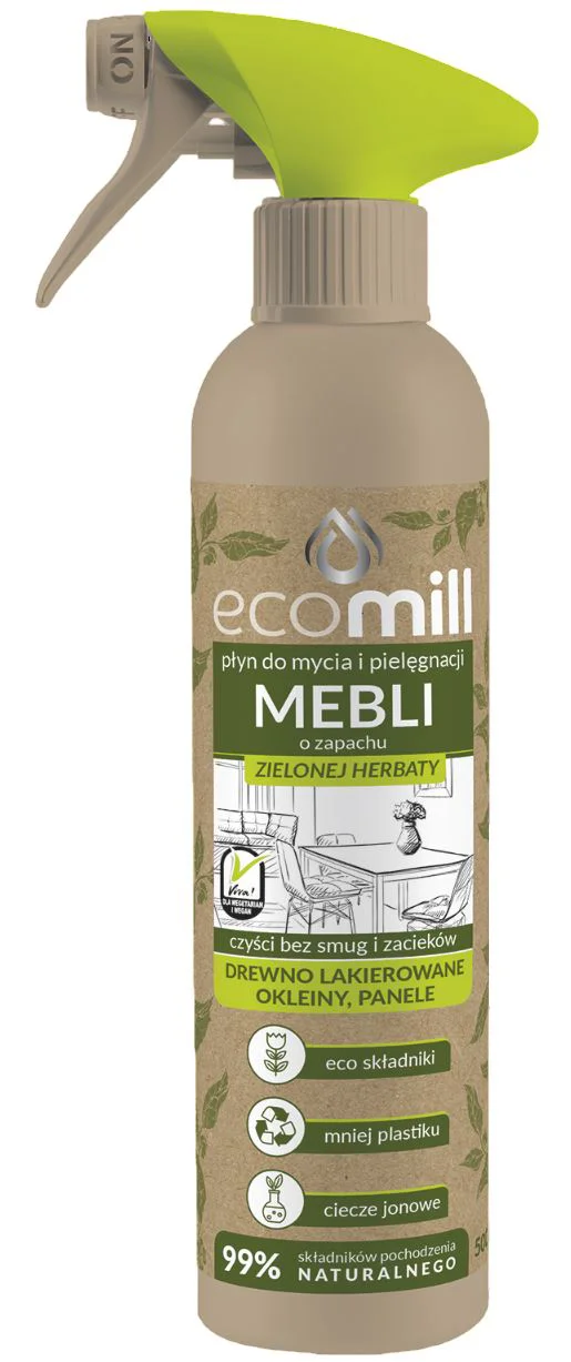 image for Solutie de curatare pentru mobila Ecomill Green Tea, 500 ml foto