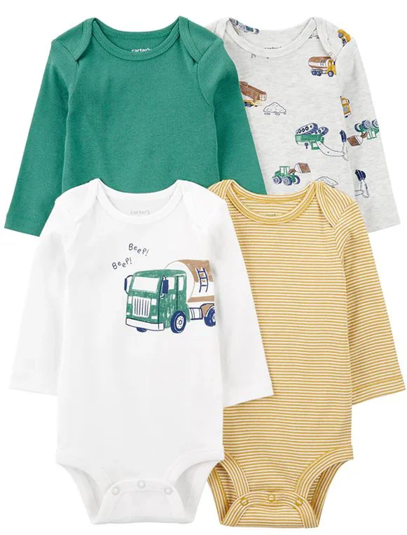 Carter's Комплект бодиков Construction Stripe