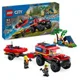 LEGO City 4x4 Fire Truck with Rescue Boat foto
