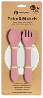 Set tacamuri din silicon Petite&Mars Take&Match Dusty Rose foto