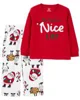 Carter's Set 2 piese Pijama fleece Santa Cookies foto