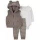 Carter's Set 3 piese - Vesta sherpa, body si pantaloni foto