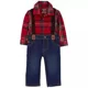Carter's Set 3 piese Body tip camasa, pantaloni si bretele