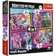 Puzzle Trefl 4 in 1 An electrifying day at Monster High foto