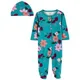Carter's Set 2 piese Pijama si caciulita Flori foto