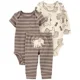 Carter's Set 3 piese Elefant - Pantaloni si 2 body foto