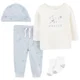 Carter's Set 4 piese bebelus Pantaloni, bluza, caciulita si sosete foto