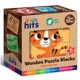 Cuburi din lemn Kids Hits Zoo Puzzle