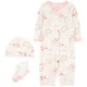 Carter's Set 3 piese Oite - Pijama transformabila, caciulita si sosete foto