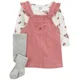 Carter's Set 3 piese Sarafan, bluza si ciorapei Flori