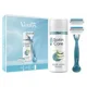 Set-cadou aparat de ras Venus Smooth + 2 rezerve + Gel de ras Gillette Satin Care Aloe Vera, 75 ml