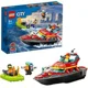Конструктор LEGO City Barca de salvare a pompierilor, 144 эл. foto
