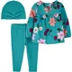 Carter's Set 3 piese Flori - pantaloni, bluza si caciulita foto