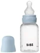 Пластиковая антиколиковая бутылочка BIBS Baby Blue с силиконовой соской 0+ мес, 150 мл