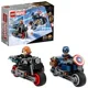 Set de constructie LEGO Marvel Motocicletele lui Black Widow si Captain America, 130 el. foto