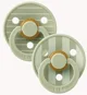 Set 2 suzete rotunde din latex BIBS Studio Colour Pin - Sage Mix (0-6 luni) foto