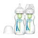 Set 2 biberoane din sticla cu gat larg Dr. Brown's Options+, 270 ml