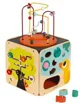 Cub din lemn cu activitati Janod Multi-Activity Looping Toy