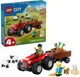 LEGO City - Tractor agricol rosu cu remorca si oi foto