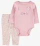 Carter's Комплект 2 в 1 Floral Cat - Боди и штаны