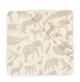 Cearsaf cu elastic Jollein Jersey Animals Nougat, 120x60 cm foto