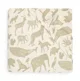 Cearsaf cu elastic Jollein Jersey Animals Olive Green, 120x60 cm foto