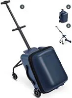 Troller Micro Ride On Luggage Eazy Weekender Dark Blue