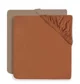 Cearsaf cu elastic Jollein Jersey Caramel/Biscuit, 120x60 cm, 2 buc. foto