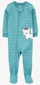 Carter's Pijama din bumbac Blue Stripe Wolf