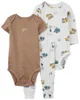 Carter's Set 3 piese Gray Construction - Pantaloni si 2 body foto