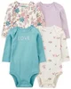 Carter's Комплект бодиков Love Floral Stripe